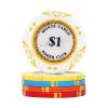 JIESITE 14 Gram Clay Poker Chips Monte Carlo Poker Chips Casino Grade Poker Chip for Texas Hold'em, Blackjack Poker Games Pack of 50 Pieces($5000 Pink) view 3