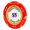 JIESITE 14 Gram Clay Poker Chips Monte Carlo Poker Chips Casino Grade Poker Chip for Texas Hold'em, Blackjack Poker Games Pack of 50 Pieces($5000 Pink) view 4