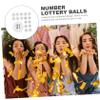 COLLBATH 50pcs Raffle Balls Bingo White Balls Non-fading Numbers for Celebrations Events Party Games view 4