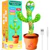 Rechargeable Dancing Talking Cactus Toy Mimics Back, Singing Mimicking Cactus Baby Toy That Talks Back, Educational Baby Toys 18 months+ w/ 51 English Songs, Valentines Day Gifts for Kids, Toddlers view 1