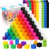Jenaai 400 Pcs Linking Cubes with Storage Box, Plastic Counting Blocks, Colorful Math Cubes, Manipulative Connecting Blocks for Early Math Construction Kindergarten Educational Toy(Blue) view 1