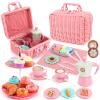 Viwulute Afternoon Tea Toys Set Pretend Play Food Toys for Toddler Girls, Party Tea Playset Toy Gifts for 3 4 5 6 Year Old Girl Boy Kids Toddlers view 1