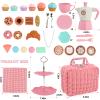 Viwulute Afternoon Tea Toys Set Pretend Play Food Toys for Toddler Girls, Party Tea Playset Toy Gifts for 3 4 5 6 Year Old Girl Boy Kids Toddlers view 4