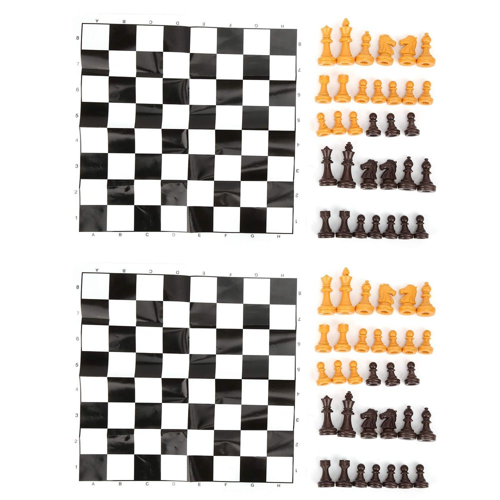 2 Set Chess Set, Portable Chess Set, Travel Chess Set, Chess Game Chess Pieces Set, Tournament Chess Set, Portable Adult Playing Chess Game Toy, for Begginers