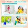 Vacuum Cleaner Toy for Toddler with Real Suction Function, Realistic Role-Play Cordless Vacuum Toy with Music, Kids Interactive Toy Cleaning Tool Set for Boys Girls view 4