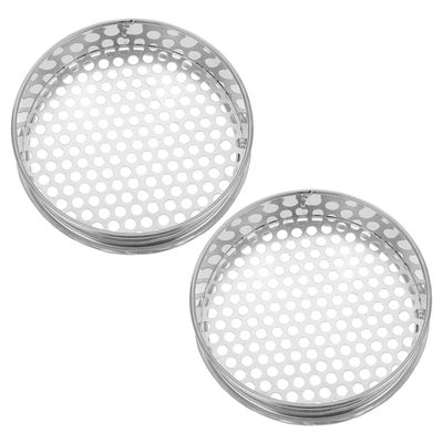 balacoo 2pcs Stainless Steel Soil Sifters Round Soil Sieves for Garden Use Lightweight Sifting Tool for Removing Stones and Debris for Planting and Landscaping