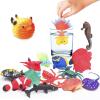 10 Pcs Fish Animal Figure Water Toys, Sea Animal Color Changing Toys, Sea Creatures for Kids 3 Years and up, for Themed Parties, Cake Topper, Kids Easter Basket view 1
