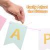 uxcell Birthday Bunting Banner, Birthday Sign Letters Banner for Party Supplies and Birthday Decorations Circular Style view 3