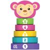 Kids Hits Stack and Play Monkey  Wooden Stacking Ring Toy with Numbers, Shapes & Colors  Montessori Learning Toy for Toddlers Ages 1+ view 1
