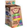 Kids Hits Stack and Play Monkey  Wooden Stacking Ring Toy with Numbers, Shapes & Colors  Montessori Learning Toy for Toddlers Ages 1+ view 2