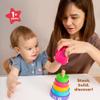 Kids Hits Stack and Play Monkey  Wooden Stacking Ring Toy with Numbers, Shapes & Colors  Montessori Learning Toy for Toddlers Ages 1+ view 3
