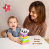 Kids Hits Stack and Play Panda  Wooden Stacking Square Toy with Numbers, Shapes & Colors  Montessori Educational Toy for Toddlers Ages 1+ view 2