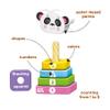 Kids Hits Stack and Play Panda  Wooden Stacking Square Toy with Numbers, Shapes & Colors  Montessori Educational Toy for Toddlers Ages 1+ view 4