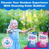 PoppinColorz Spectra Rechargeable Color Bubbles Blaster with 1 Pink, 1 Blue and 4 Clear Bubble Solutions Made in The USA, Double-Barrel Light-Up - No Dipping Necessary - Easy Click Trigger view 3