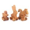 Personalized Wooden Toy Animals Squirrel Duck Rabbit, Customized Animal Push Toy Car Baby Shower Gift, Montessori Wood Animal Sensory Toys Gift for Toddlers, Nursery Decor, Wooden Cars For Toddlers view 1