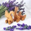 Personalized Wooden Toy Animals Squirrel Duck Rabbit, Customized Animal Push Toy Car Baby Shower Gift, Montessori Wood Animal Sensory Toys Gift for Toddlers, Nursery Decor, Wooden Cars For Toddlers view 3