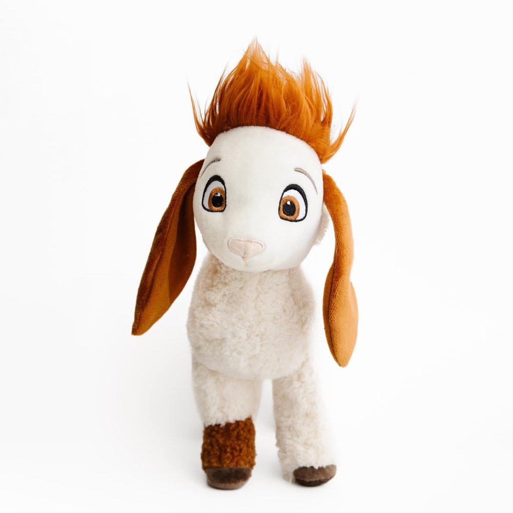 ANGEL STUDIOS | David Tali Plushie | Lamb Plush Toy | Soft Cotton Stuffed Animal | Spiked Hair Detail | Self Standing 14 Inches