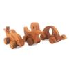 Personalized Wooden Toy Duck Dolphin &Turtle, Set of 3 Organic Wood Animal Toys Gift For Kids, Customized Wooden Animal Push Toy With Wheels for Babys, Montessori Wood Animal Sensory Toys for Girls view 1