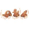 Personalized Wooden Toy Duck Dolphin &Turtle, Set of 3 Organic Wood Animal Toys Gift For Kids, Customized Wooden Animal Push Toy With Wheels for Babys, Montessori Wood Animal Sensory Toys for Girls view 4