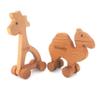 Personalized Push Wooden Toy Giraffe and Camel as Birthday Gift for Toodlers, Christmas Gift for Kids 2-Pcs Push Wooden Toy Animal Set, Montessori Wooden African Animal Push Toy With Wheels view 1