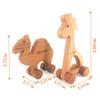 Personalized Push Wooden Toy Giraffe and Camel as Birthday Gift for Toodlers, Christmas Gift for Kids 2-Pcs Push Wooden Toy Animal Set, Montessori Wooden African Animal Push Toy With Wheels view 4