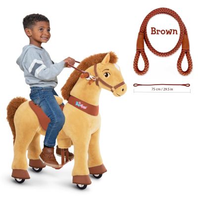 PonyCycle Ride on Horse Toys E336 with Brown Rein Size 3 for Age 3-5