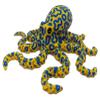 3D Printed Spotted Octopus - Articulated Multicolor Fidget Toy, Large (Yellow/Blue/Gold) view 1