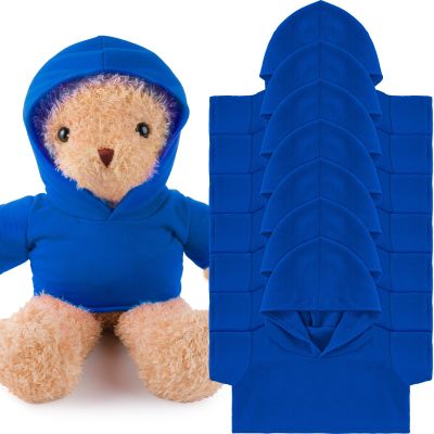 6 PCS Stuffed Bear Clothes Tee Shirt Sublimation Plush Bear Shirts Classic Stuffed Animal Bear T Shirts Hoodie 14-18 Inches Stuffed Bear Dolls
