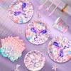 132Pcs Mermaid Party Decorations, Little Fish Birthday Party Tableware Plates Cups Napkins Tablecloth Banner Balloons Hanging Swirl etc Mermaid Birthday Party Decorations view 4