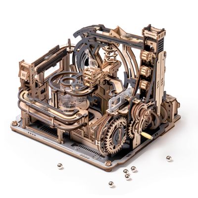 Wowood 3D Puzzle Marble Run - Electric Spaceport, Wooden Model Building Kit for Teens