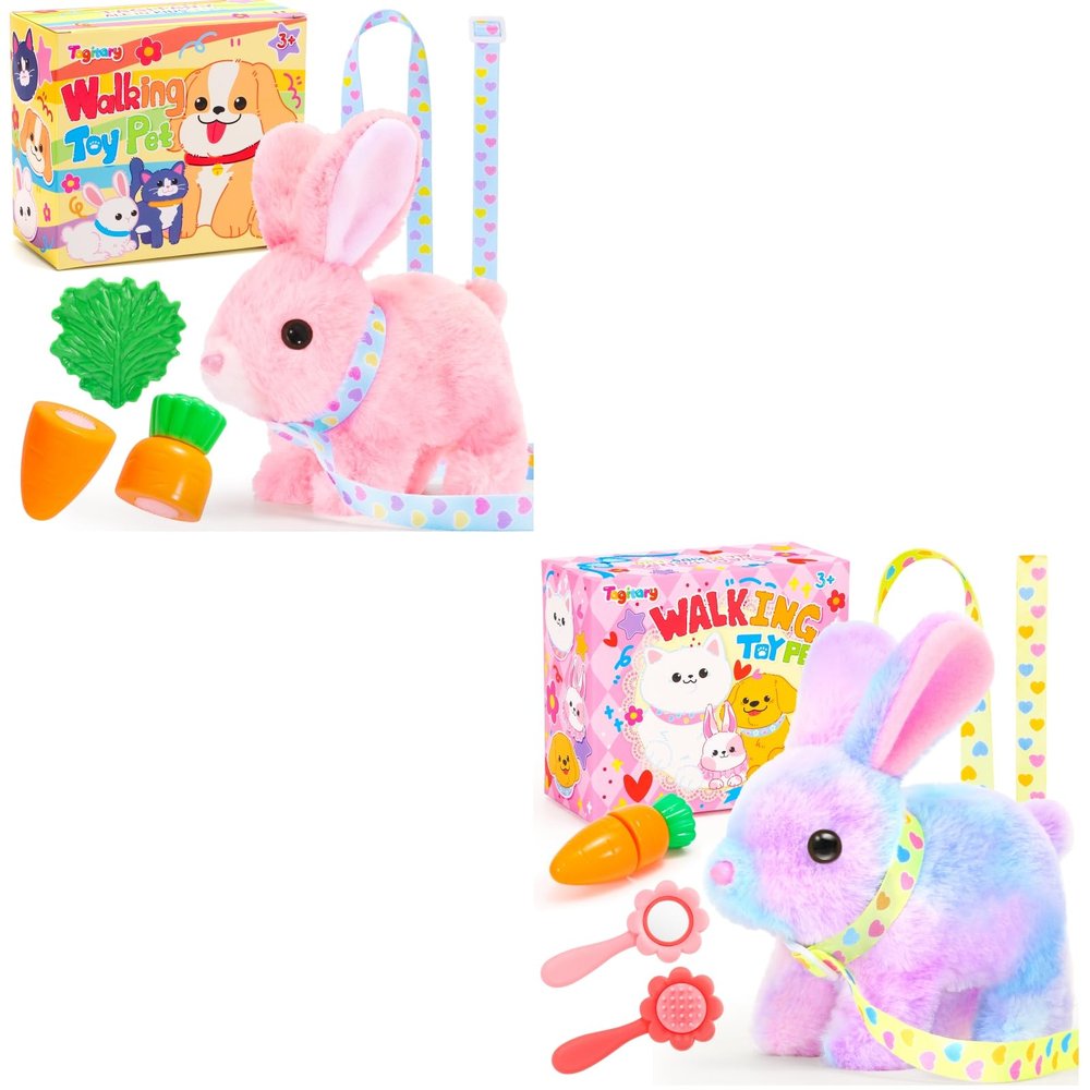 Tagitary Plush Toys Hopping Easter Bunny Stuffed Toys with Sounds