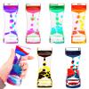 SUNPROUND 6 Pack Liquid Motion Bubbler Sensory Toys, Liquid Timer Desktop Colorful Hourglass Liquid Bubbler, Small Calming Relaxing Toys Sensory Anxiety Autism ADHD Fidget Toys view 1