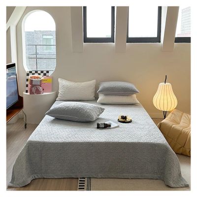 ADovz Soft Velvet Bedspread on The Bed Cover Cotton Bed Plaid Bedspreads for Double Bed Sheets Bed Blanket Sofa Cover Mattress Topper,Bed Sheets, 3pcs 180cmx200cm, FH-762