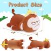 Achwishap Banana Monkey Plush Pillow,Monkey Stuffed Animal Plush Toy,Cute Plushies Banana Monkeys Kawaii Pillow,Lovely Monkeys Hugging Pillow Gifts for Kids Adults Birthday(20Brown) view 2