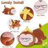 Achwishap Banana Monkey Plush Pillow,Monkey Stuffed Animal Plush Toy,Cute Plushies Banana Monkeys Kawaii Pillow,Lovely Monkeys Hugging Pillow Gifts for Kids Adults Birthday(20Brown) view 3