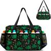 FOKDUVB Bingo Bag with Pockets for Daubers Dabbers Dobbers Dotters Casino Bingo Game Accessories for Adults Seniors Green/Gold view 1