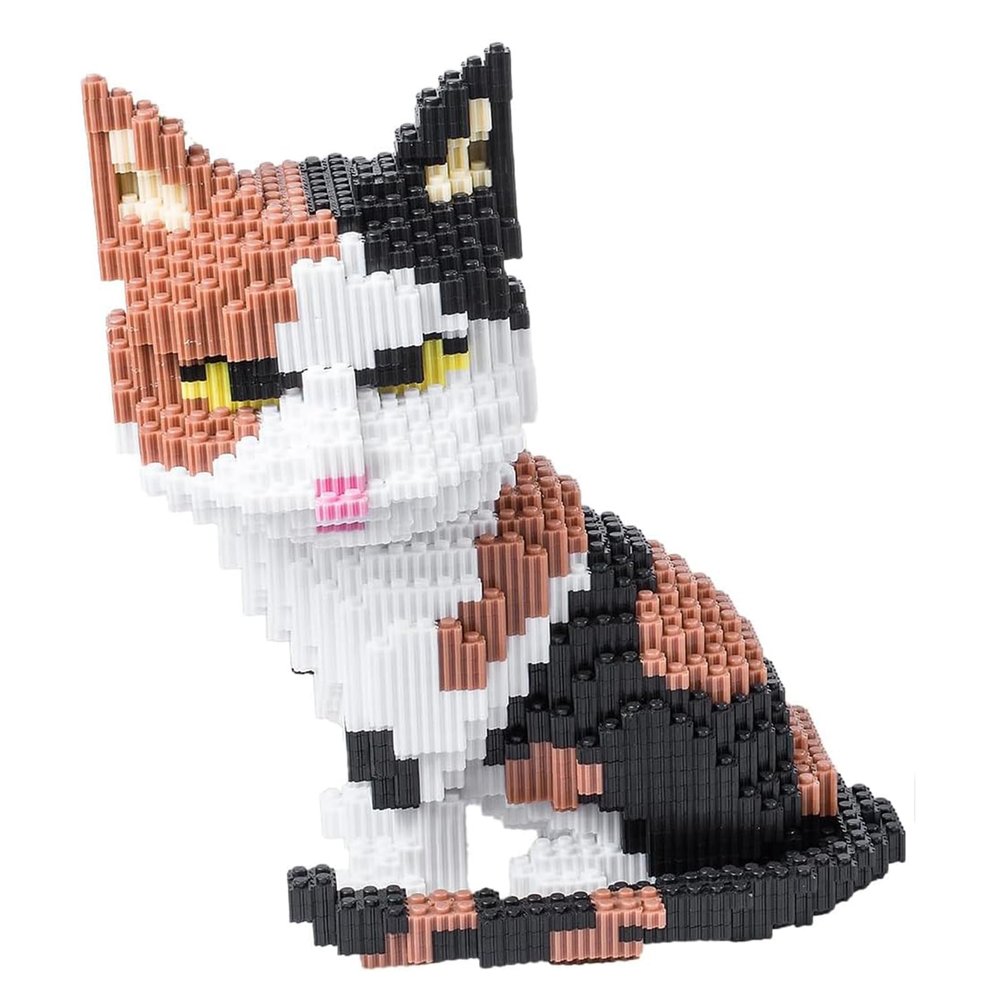 AHZILEI Cat Building Blocks Sets 3D Puzzles Toys Ornaments, 4800pcs Particle Building Blocks, Improve Thinking Concentration, Kids Toys Gifts