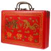 DIYEAH Chinese Mahjong Box Traditional Wooden Tile Storage Case Portable Rectangle Container for Mahjong Tiles and Household Storage 8.66X5.90X1.57In view 1
