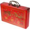 DIYEAH Chinese Mahjong Box Traditional Wooden Tile Storage Case Portable Rectangle Container for Mahjong Tiles and Household Storage 8.66X5.90X1.57In view 2