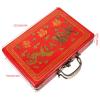 DIYEAH Chinese Mahjong Box Traditional Wooden Tile Storage Case Portable Rectangle Container for Mahjong Tiles and Household Storage 8.66X5.90X1.57In view 3