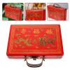 DIYEAH Chinese Mahjong Box Traditional Wooden Tile Storage Case Portable Rectangle Container for Mahjong Tiles and Household Storage 8.66X5.90X1.57In view 4