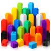 Jenaai 100 Pcs Linking Cubes Plastic Math Cubes Manipulative Counting Blocks STEM Snap Blocks Connecting and Counting for Early Math and Construction, Homeschool Preschool Supplies(Classic) view 1