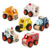 DIPALENT 6Pcs Wooden Cars for Toddlers 1-3,Car Toys,Push and Go Vehicle,Kid Vehicle Toys,Hand Push Car Toys for 1+ Year Old,Montessori view 1