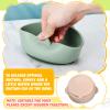 Nuogo 6 Pcs Stainless Steel Baby Bowls with Removable Silicone Shell 304 Toddler Bowls Kids Anti Scald Snack Container for Food Feeding, Dishwasher Safe(Vivid Color,Suction-a) view 4