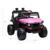 12V Kids Ride On Car Truck Toddlers Electric Car with Parent Remote Control, Spring Suspension, LED Lights, Open Doors, Safety Belt, AUX Port, Music, Spring Suspension Pink view 2