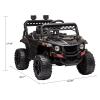 12V Kids Ride On Car Truck Toddlers Electric Car with Parent Remote Control, Spring Suspension, LED Lights, Open Doors, Safety Belt, AUX Port, Music, Spring Suspension Black view 2