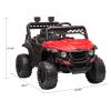 12V Kids Ride On Car Truck Toddlers Electric Car with Parent Remote Control, Spring Suspension, LED Lights, Open Doors, Safety Belt, AUX Port, Music, Spring Suspension Red view 2