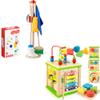 WOODMAM Wooden Kids Cleaning Set for Toddlers & Wooden 7-in-1 Activity Cube view 1