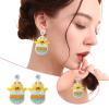 BTAKANPP Valentines Clip on Earrings Cute Style Handwoven Rice Beads Earrings Earring Hoops Set (Yellow, One Size) view 3