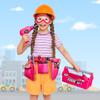 LOYO Kids Tool Set - Toddler Tool Set with Kid Tool Belt Tool Box & Electronic Toy Drill, Kids Construction Toys for Girls Boys Gift for Toddlers Girls Ages 3, 4, 5, 6, 7 Years Old view 3